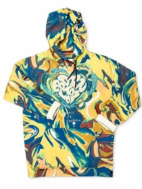Scotch & Soda Amsterdam Born to Love Psychedelic Swirl Hoodie